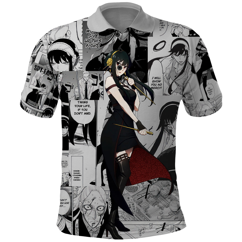 Yor Forger Spy X Family Polo Shirt Manga Mix Anime Style
