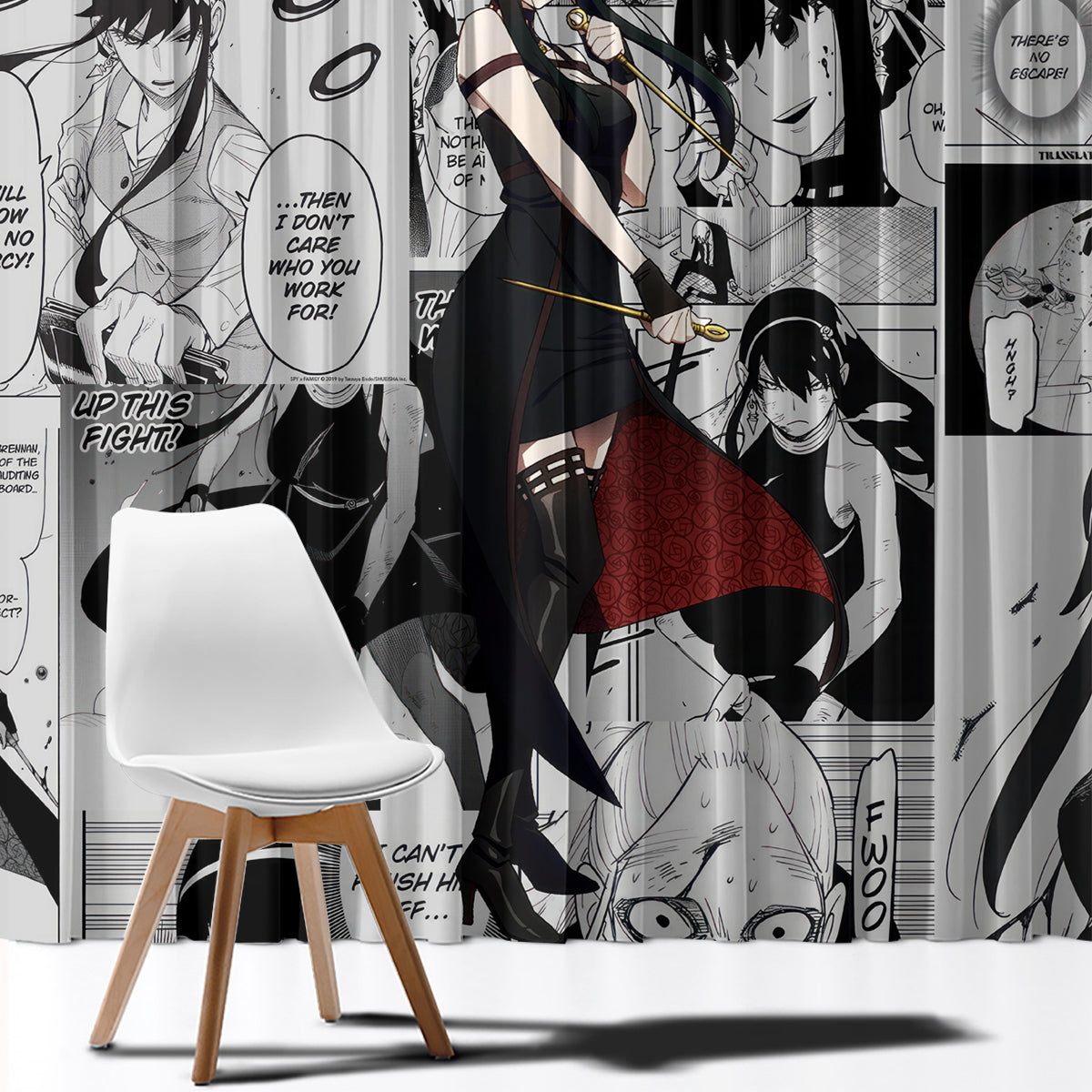 Yor Forger Spy X Family Window Curtain Manga Mix Anime Style