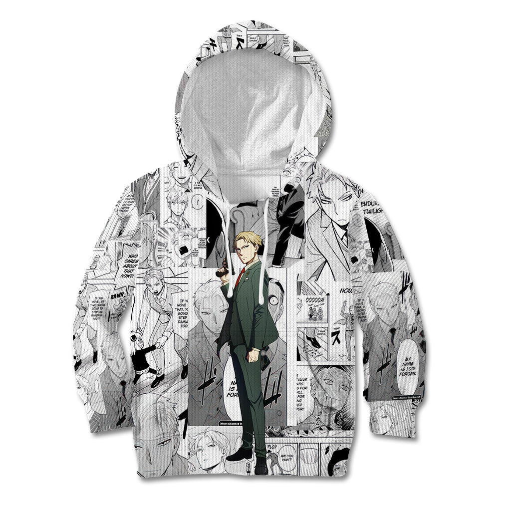 Loid Forger Spy X Family Kid Hoodie Manga Mix Anime Style