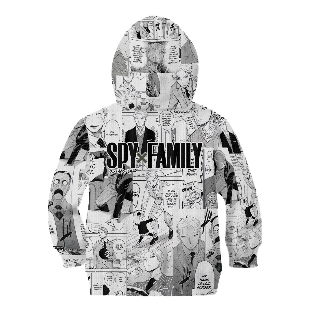 Loid Forger Spy X Family Kid Hoodie Manga Mix Anime Style