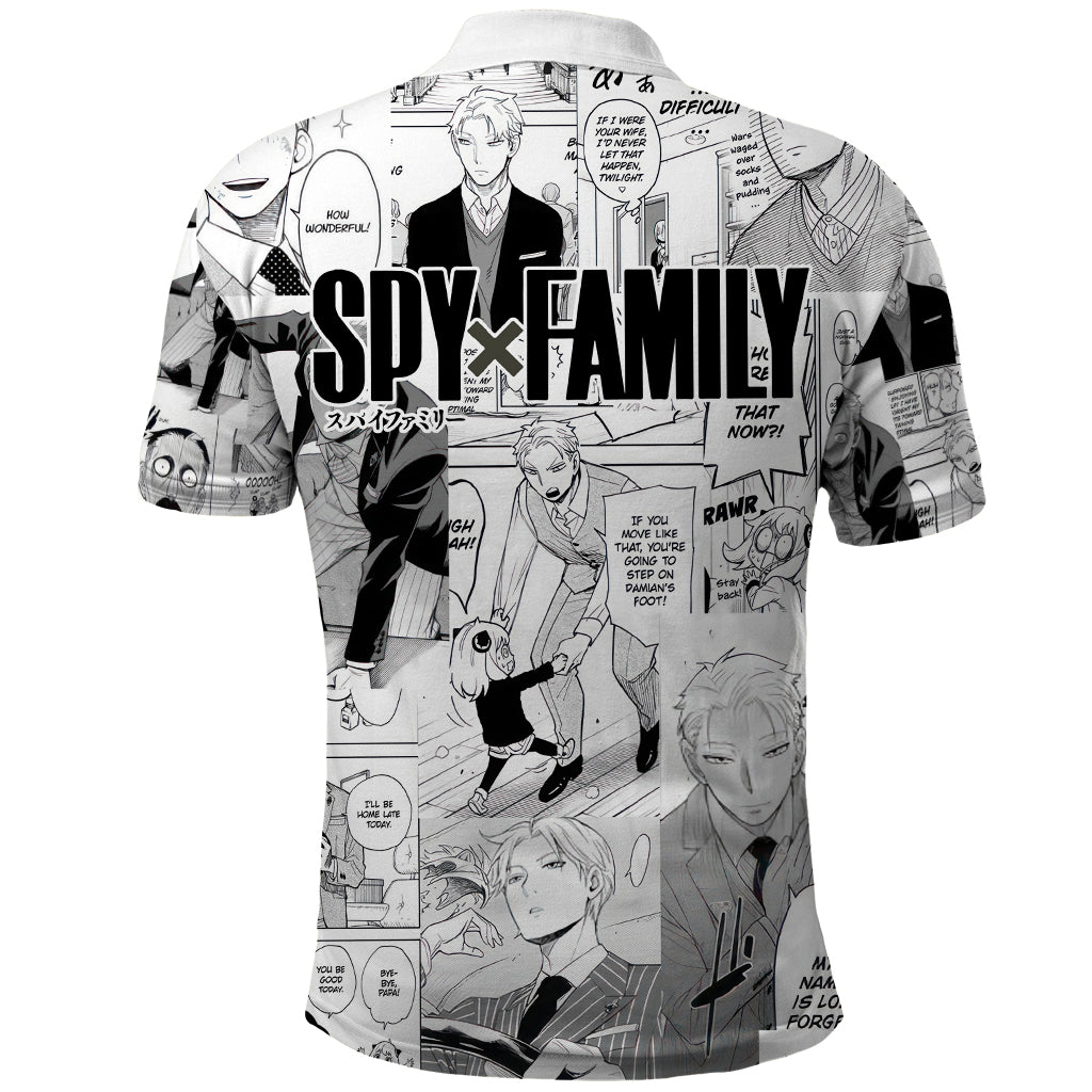 Loid Forger Spy X Family Polo Shirt Manga Mix Anime Style