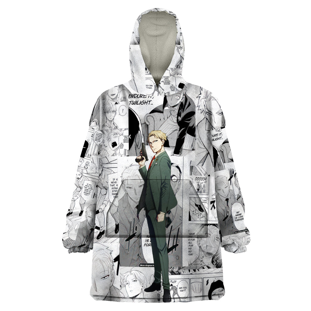 Loid Forger Spy X Family Wearable Blanket Hoodie Manga Mix Anime Style