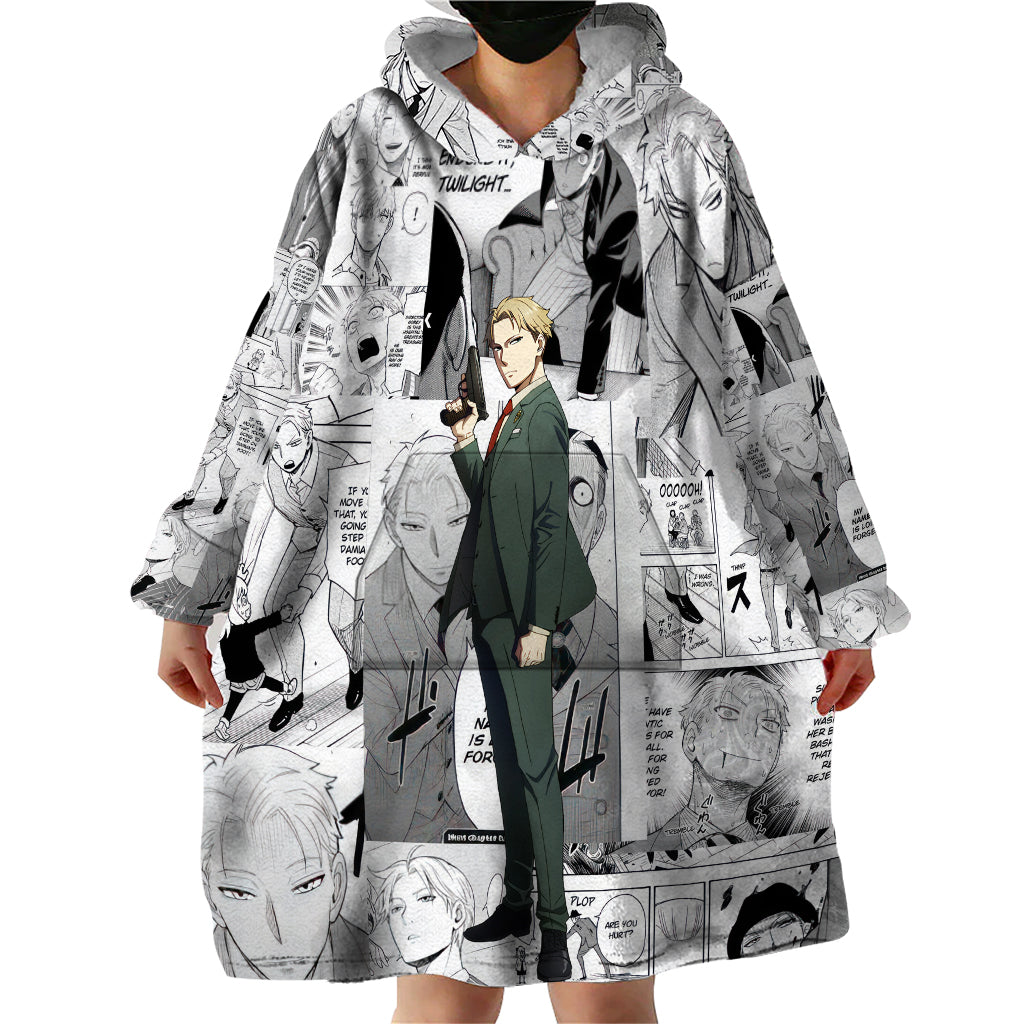 Loid Forger Spy X Family Wearable Blanket Hoodie Manga Mix Anime Style