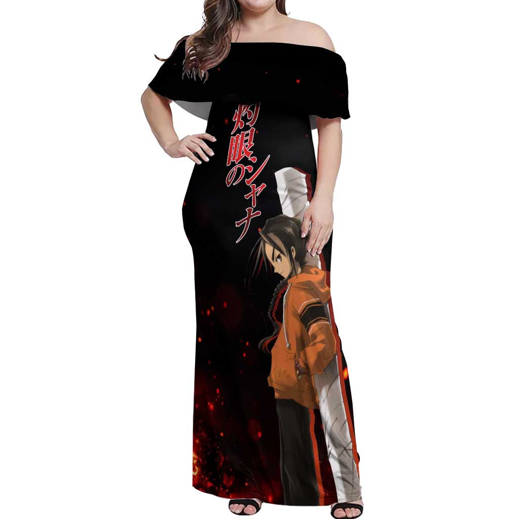 Khamsin Nbh'w - Shakugan no Shana Off Shoulder Maxi Dress Anime Style