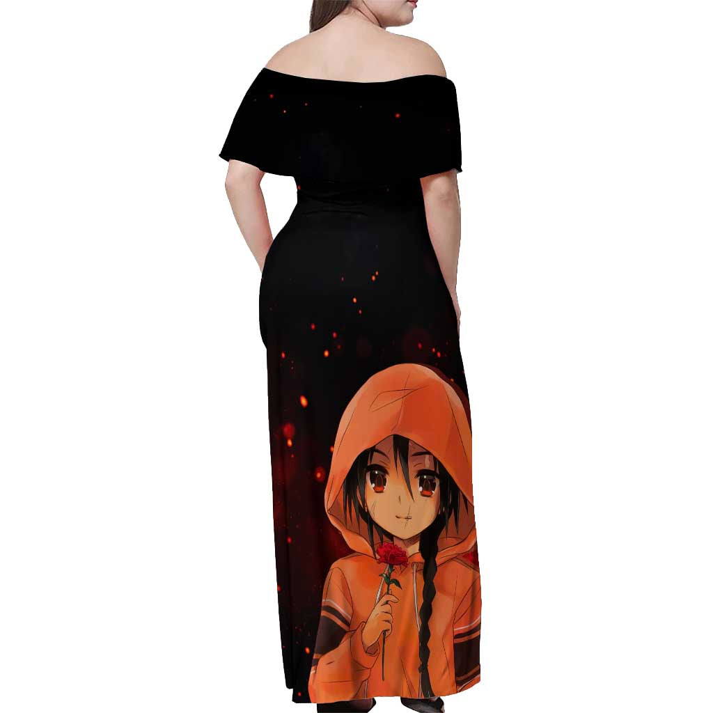Khamsin Nbh'w - Shakugan no Shana Off Shoulder Maxi Dress Anime Style