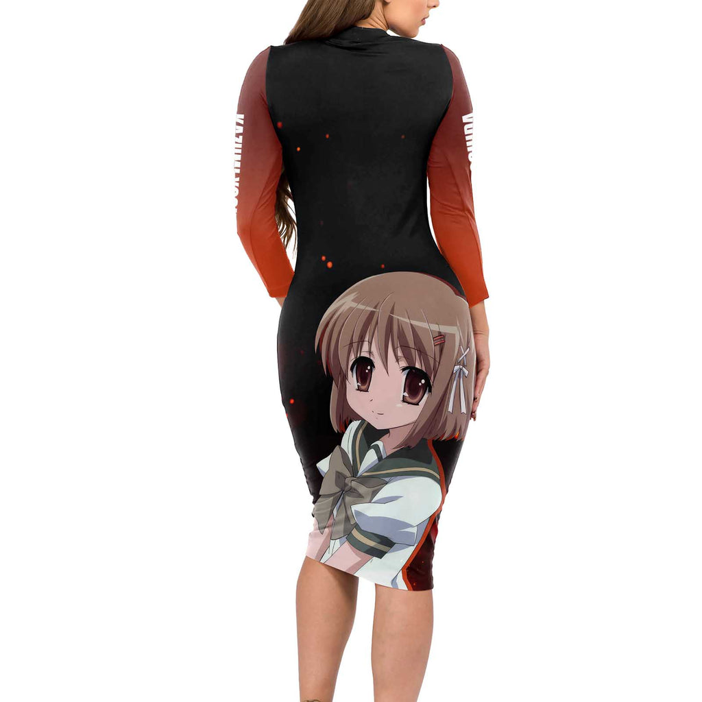 Kazumi Yoshida - Shakugan no Shana Long Sleeve Bodycon Dress Anime Style