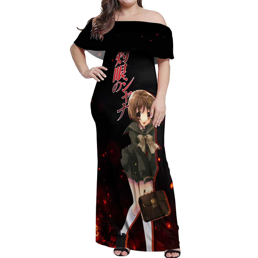 Kazumi Yoshida - Shakugan no Shana Off Shoulder Maxi Dress Anime Style