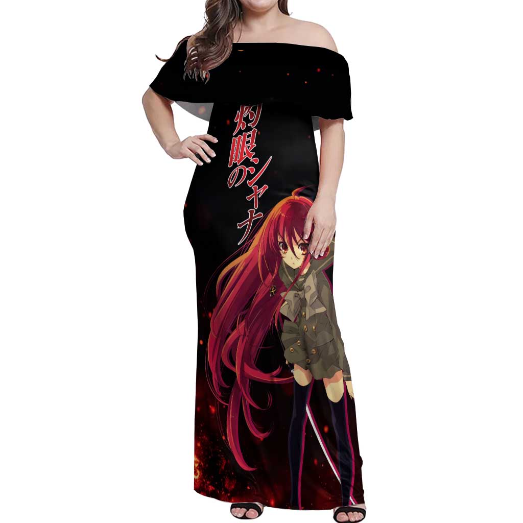 Shana - Shakugan no Shana Off Shoulder Maxi Dress Anime Style