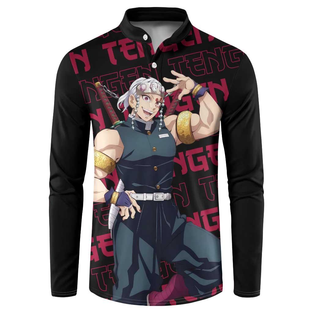 Tengen Uzui - Demon Slayer Button Sweatshirt Anime Style