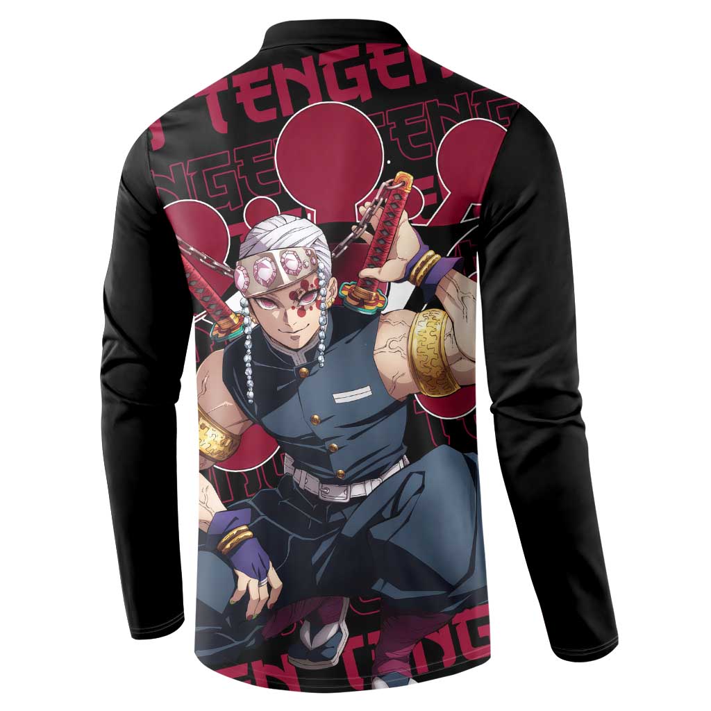 Tengen Uzui - Demon Slayer Button Sweatshirt Anime Style