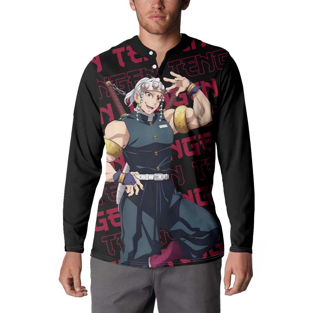 Tengen Uzui - Demon Slayer Button Sweatshirt Anime Style