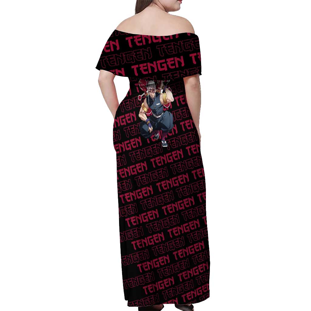 Tengen Uzui - Demon Slayer Off Shoulder Maxi Dress Anime Style