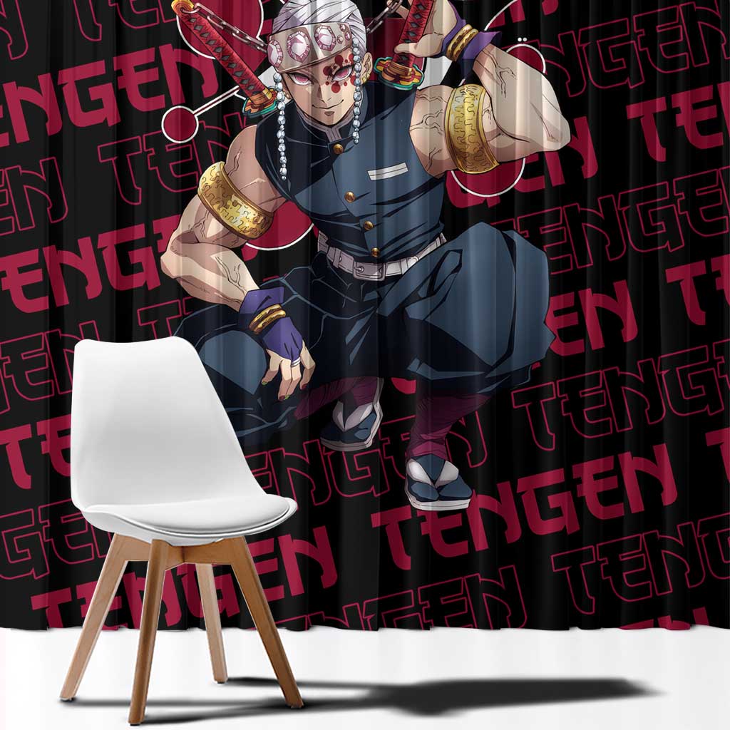 Tengen Uzui - Demon Slayer Window Curtain Anime Style