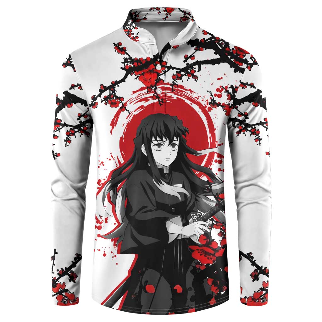 Muichiro Tokito - Demon Slayer Button Sweatshirt Anime Japan Style