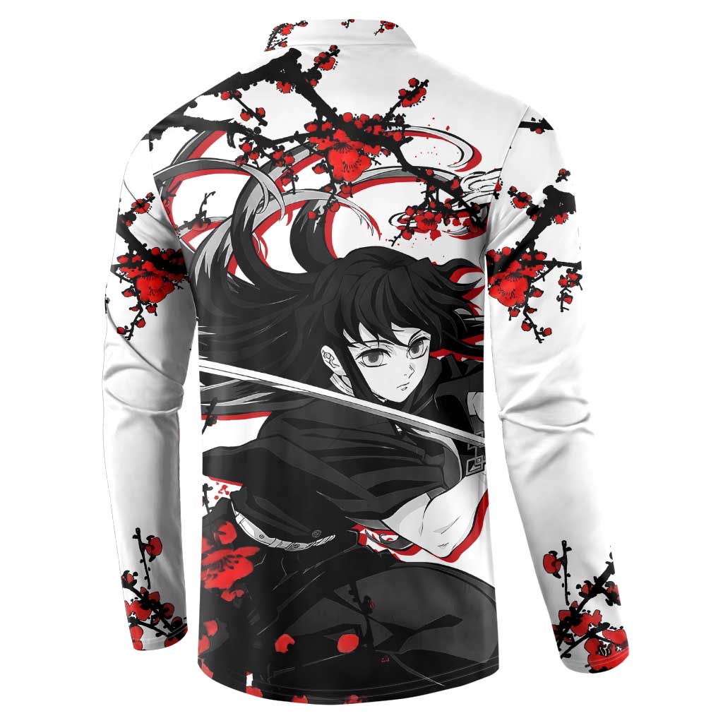Muichiro Tokito - Demon Slayer Button Sweatshirt Anime Japan Style