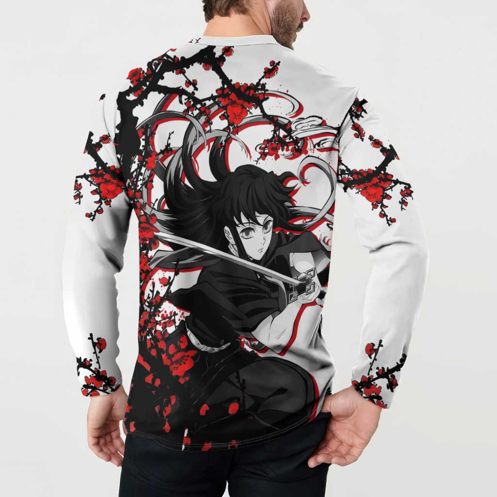 Muichiro Tokito - Demon Slayer Button Sweatshirt Anime Japan Style