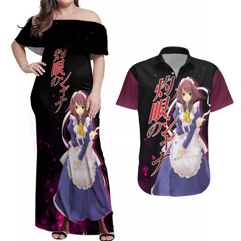 Wilhelmina Carmel - Shakugan no Shana Couples Matching Off Shoulder Maxi Dress and Hawaiian Shirt Anime Style
