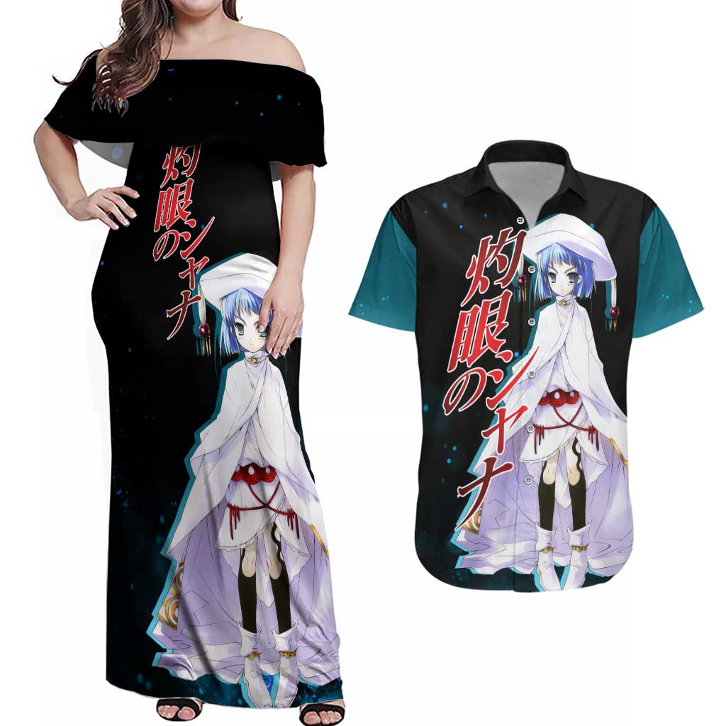 Hecate - Shakugan no Shana Couples Matching Off Shoulder Maxi Dress and Hawaiian Shirt Anime Style