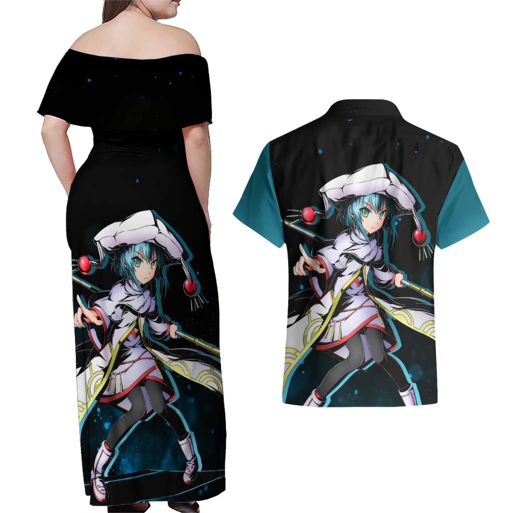 Hecate - Shakugan no Shana Couples Matching Off Shoulder Maxi Dress and Hawaiian Shirt Anime Style