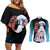 Hecate - Shakugan no Shana Couples Matching Off Shoulder Short Dress and Long Sleeve Button Shirt Anime Style