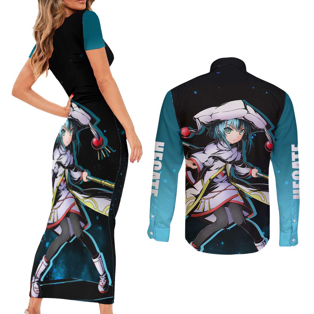 Hecate - Shakugan no Shana Couples Matching Short Sleeve Bodycon Dress and Long Sleeve Button Shirt Anime Style