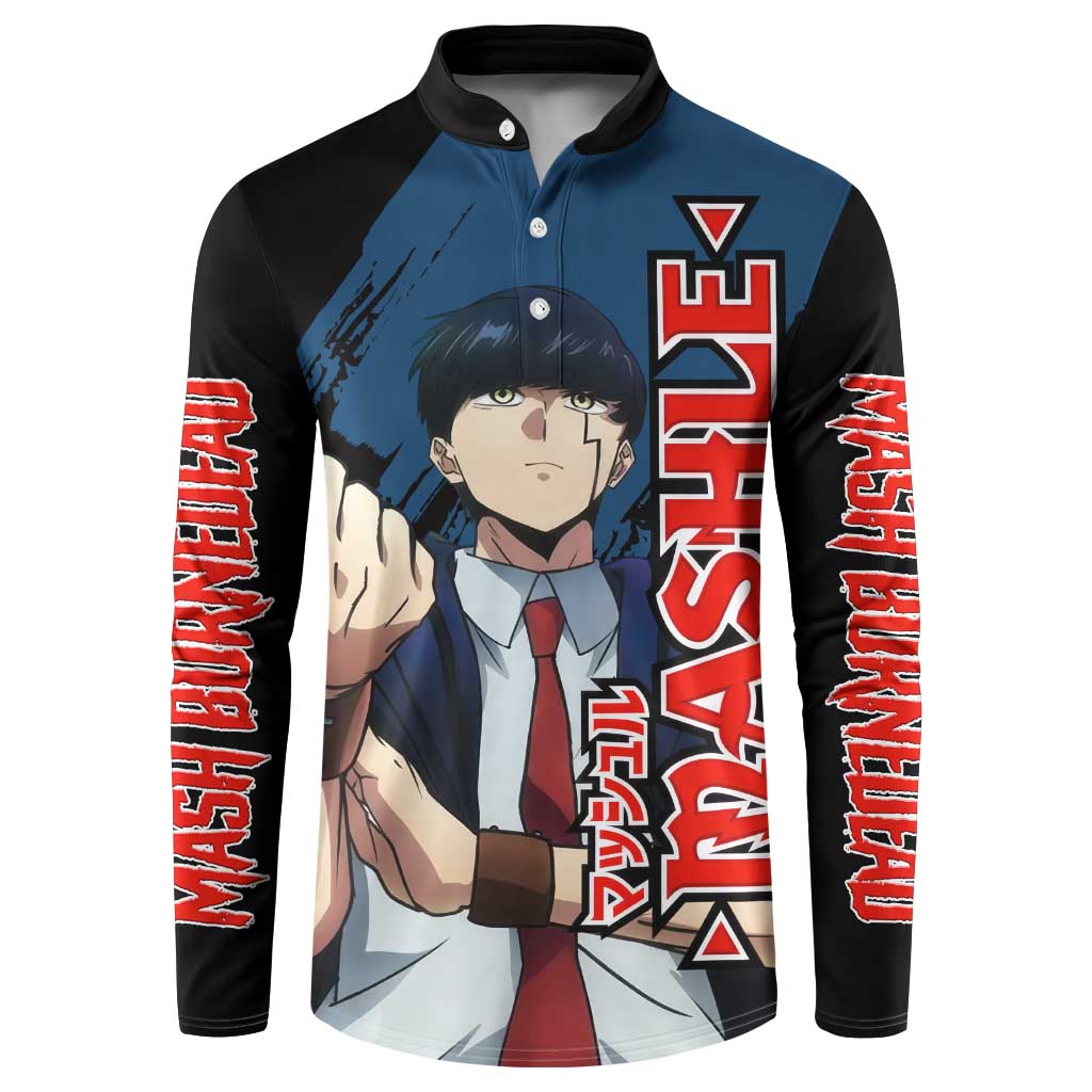 Mash Burnedead - Magic And Muscles Button Sweatshirt Anime Style