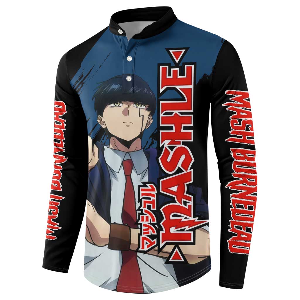 Mash Burnedead - Magic And Muscles Button Sweatshirt Anime Style