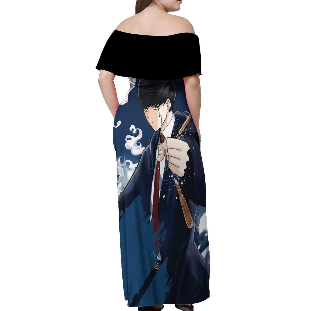 Mash Burnedead - Magic And Muscles Off Shoulder Maxi Dress Anime Style
