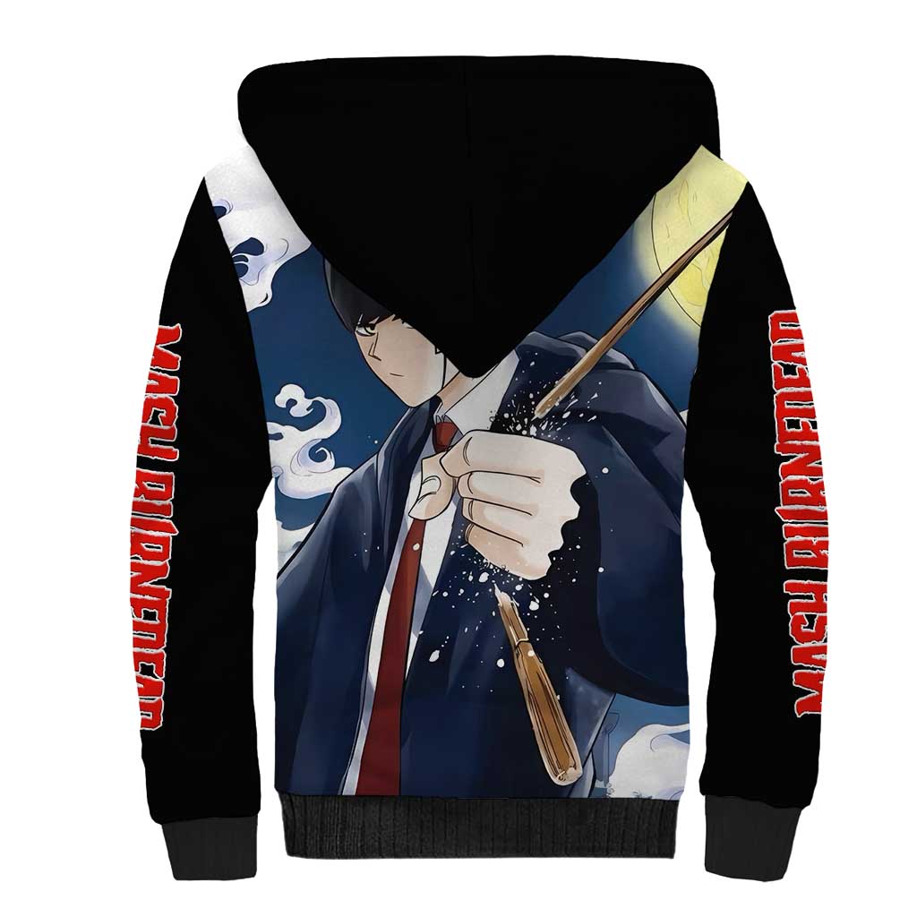 Mash Burnedead - Magic And Muscles Sherpa Hoodie Anime Style