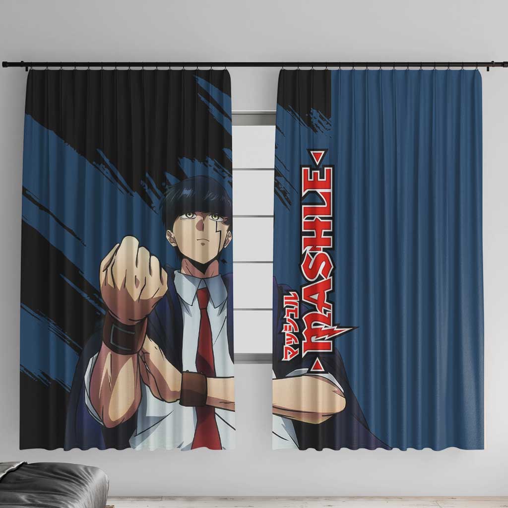 Mash Burnedead - Magic And Muscles Window Curtain Anime Style