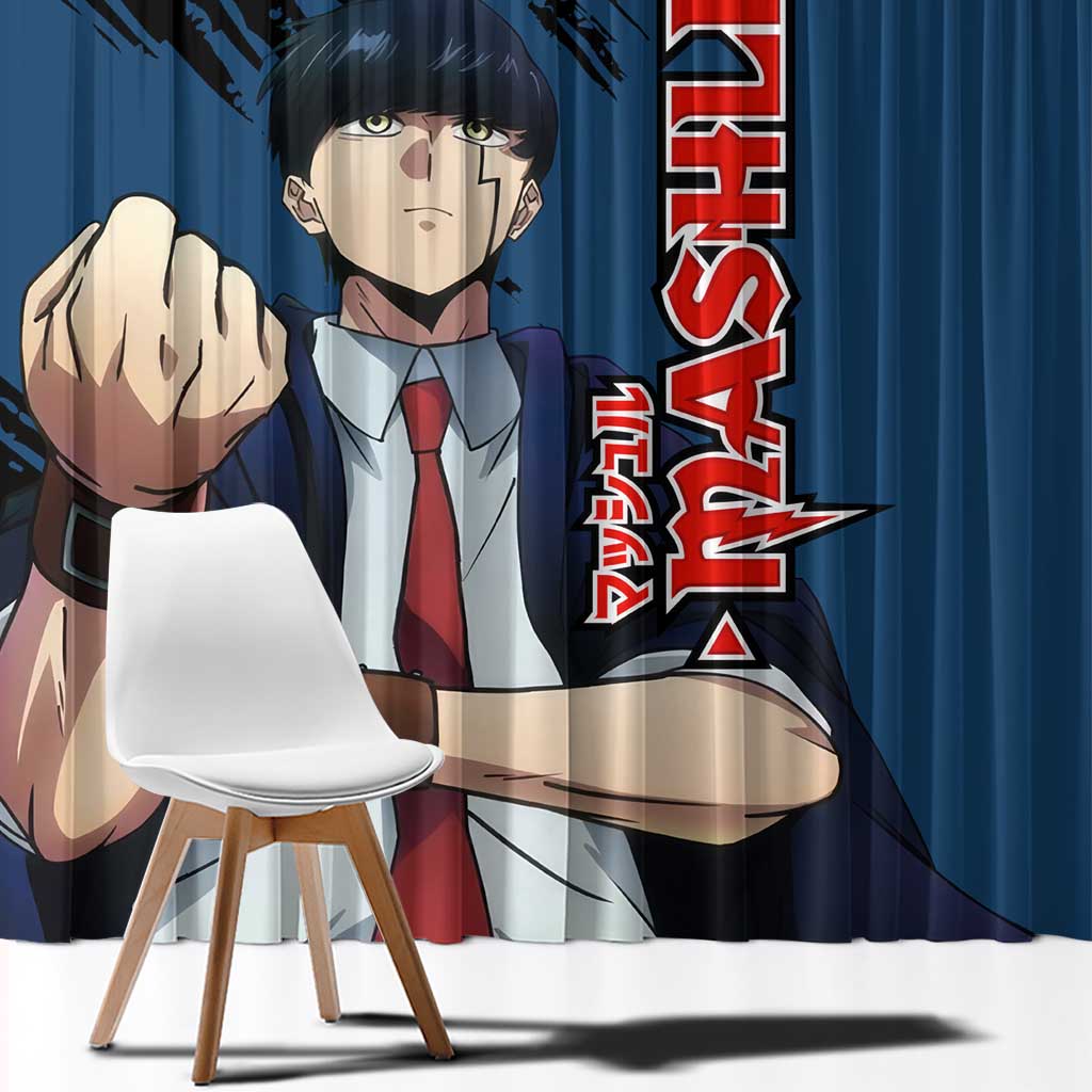 Mash Burnedead - Magic And Muscles Window Curtain Anime Style