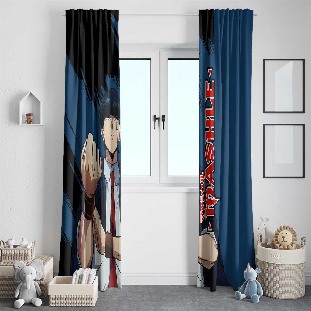 Mash Burnedead - Magic And Muscles Window Curtain Anime Style