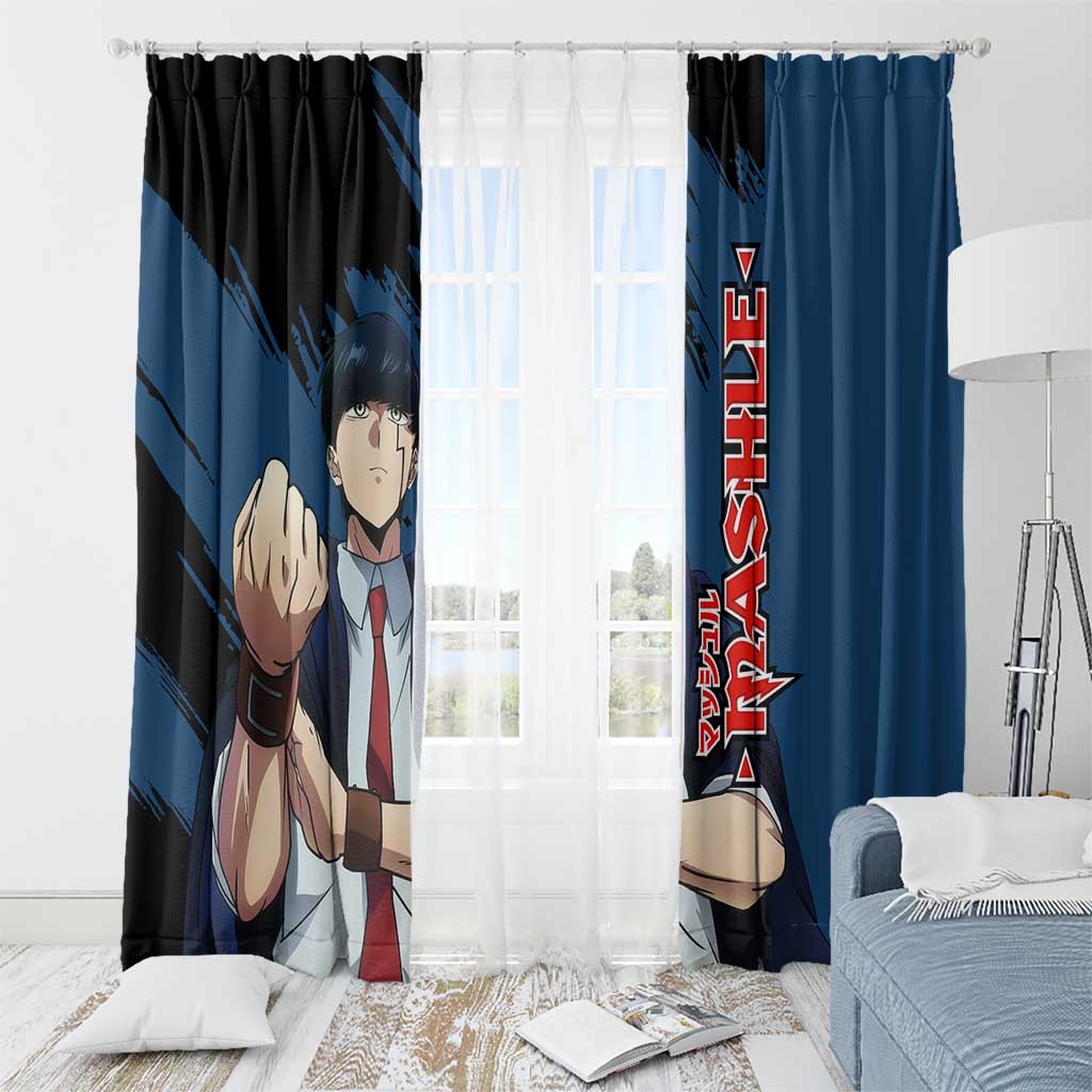 Mash Burnedead - Magic And Muscles Window Curtain Anime Style