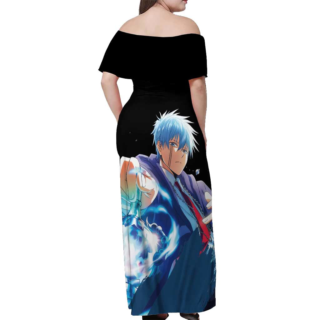 Lance Crown - Magic And Muscles Off Shoulder Maxi Dress Anime Style