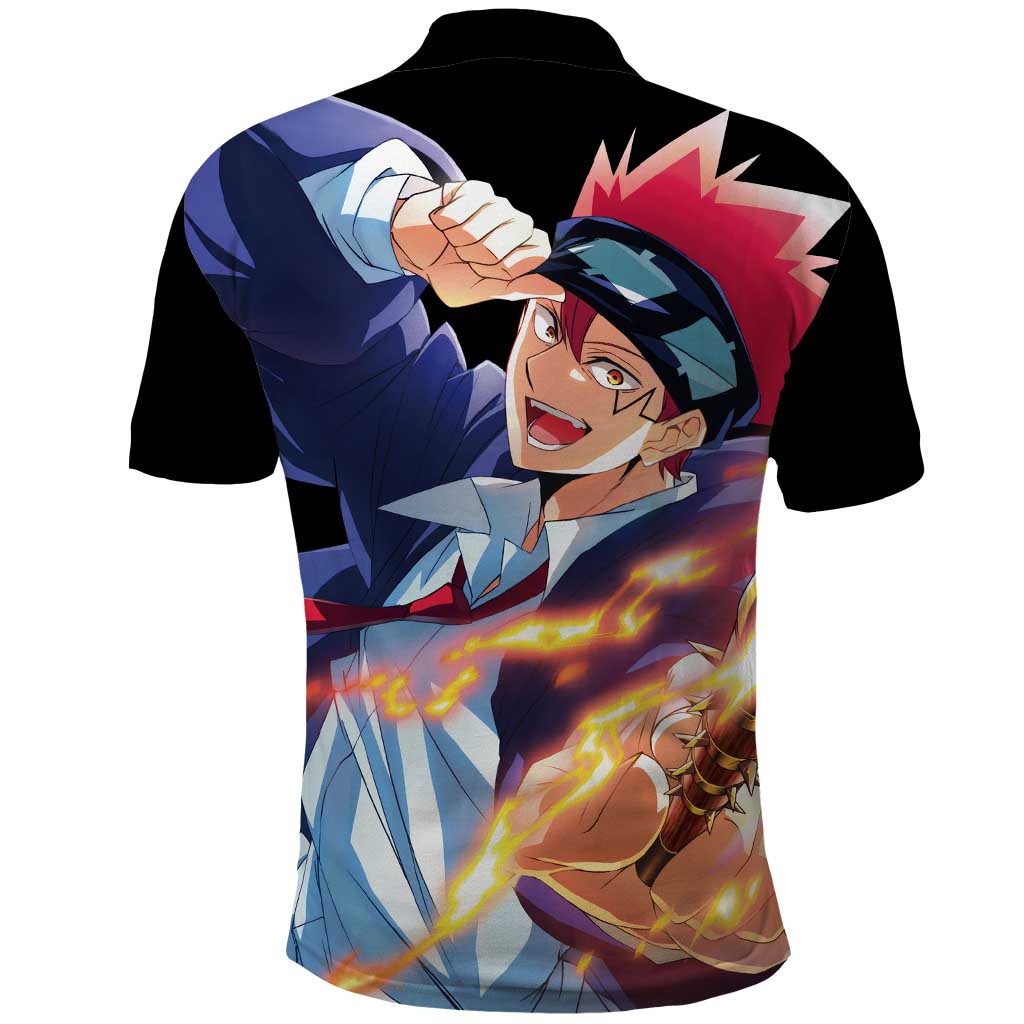 Dot Barrett - Magic And Muscles Polo Shirt Anime Style