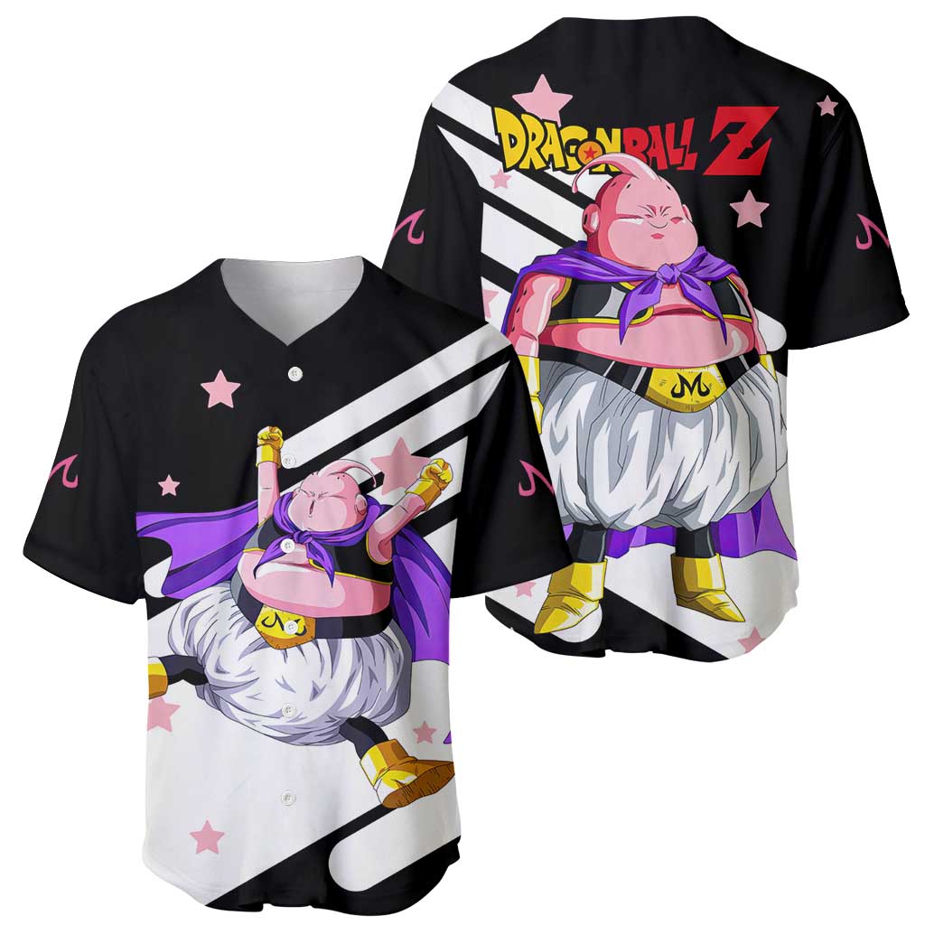 Fat Majin Buu - Dragon Ball Baseball Jersey Anime Style