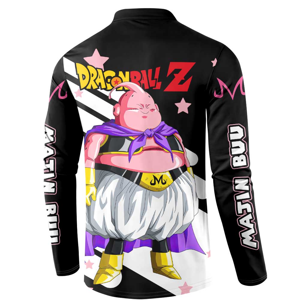 Fat Majin Buu - Dragon Ball Button Sweatshirt Anime Style