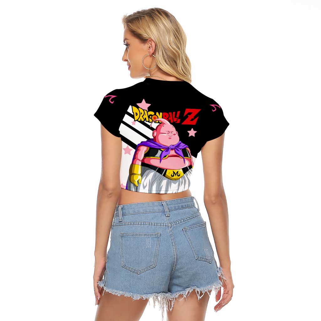 Fat Majin Buu - Dragon Ball Raglan Cropped T Shirt Anime Style