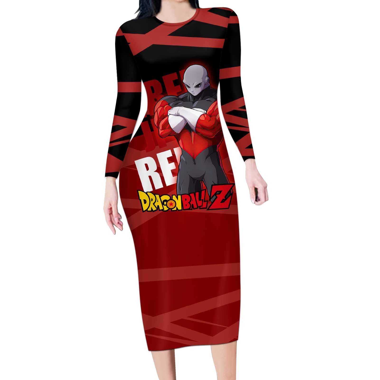 Jiren - Dragon Ball Long Sleeve Bodycon Dress Anime Style