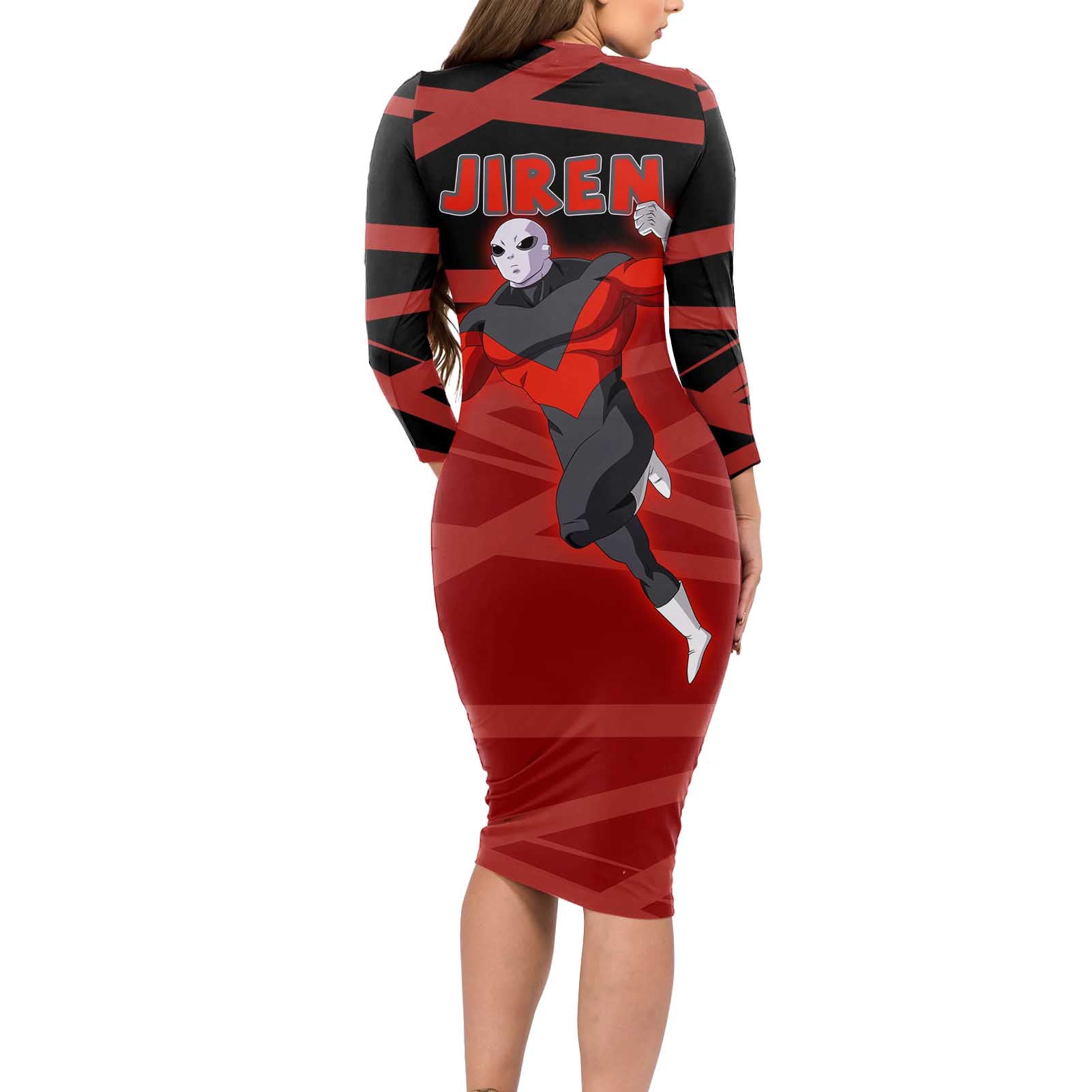 Jiren - Dragon Ball Long Sleeve Bodycon Dress Anime Style