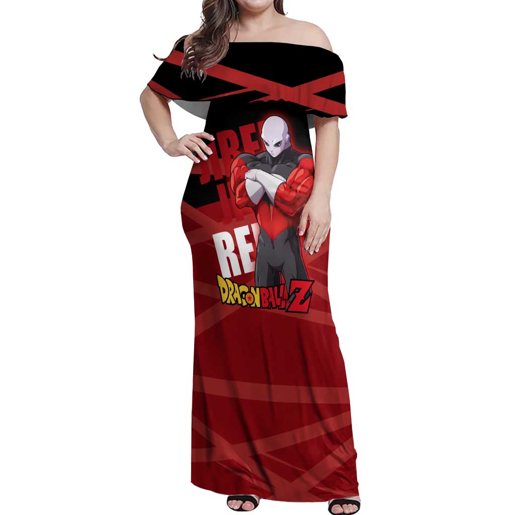 Jiren - Dragon Ball Off Shoulder Maxi Dress Anime Style