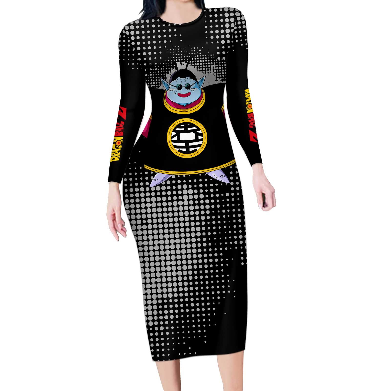 King Kai - Dragon Ball Long Sleeve Bodycon Dress Anime Style