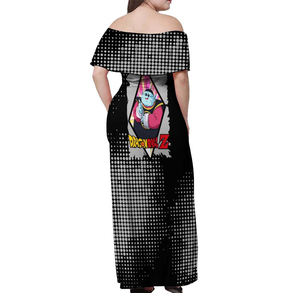 King Kai - Dragon Ball Off Shoulder Maxi Dress Anime Style