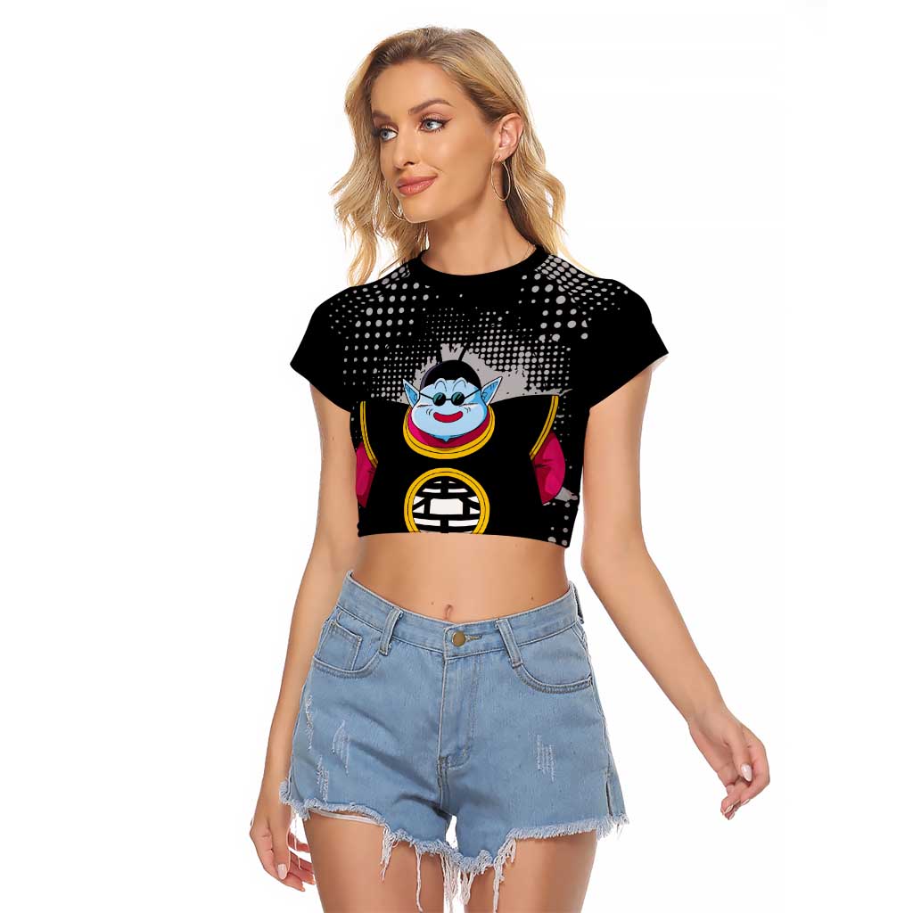 King Kai - Dragon Ball Raglan Cropped T Shirt Anime Style