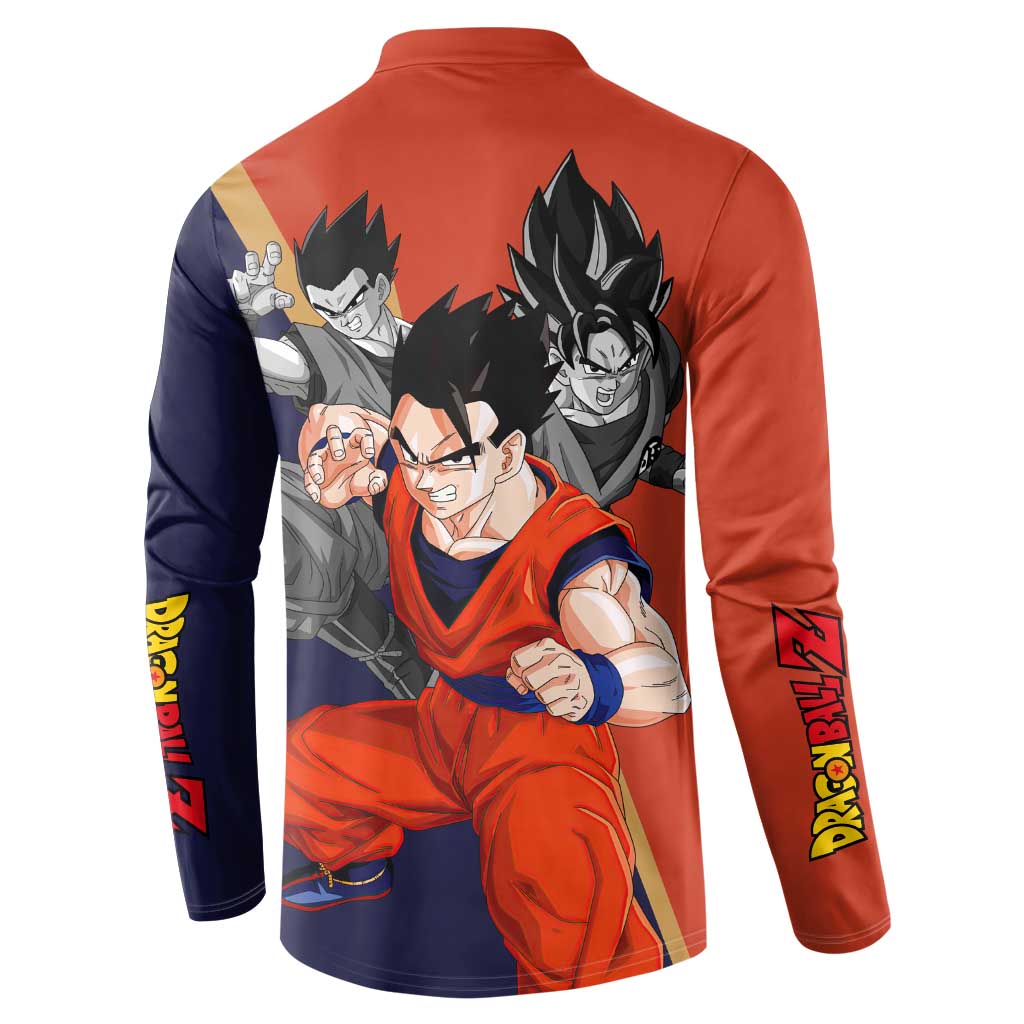 Gohan - Dragon Ball Button Sweatshirt Anime Style
