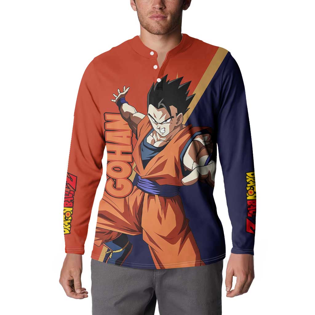 Gohan - Dragon Ball Button Sweatshirt Anime Style