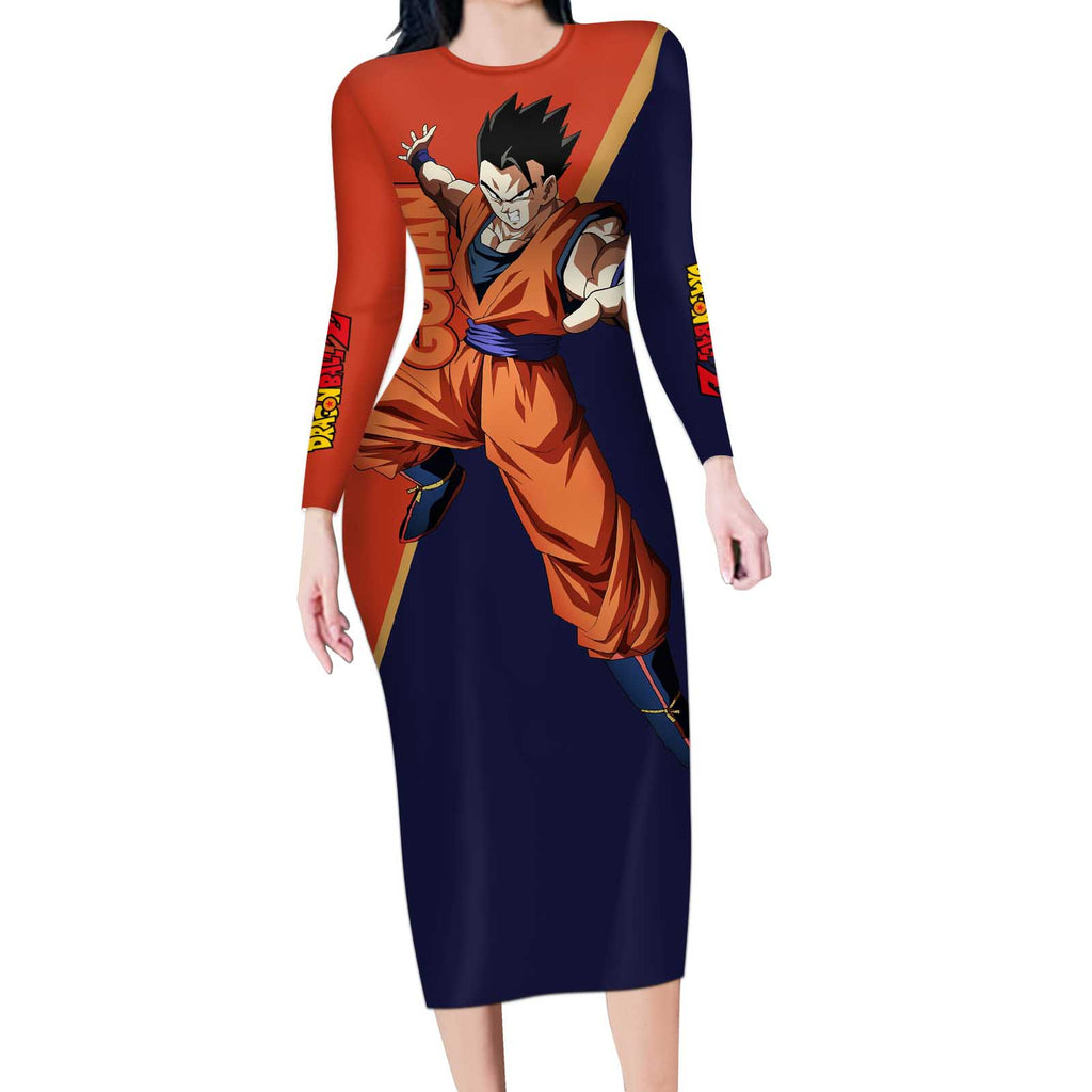 Gohan - Dragon Ball Long Sleeve Bodycon Dress Anime Style