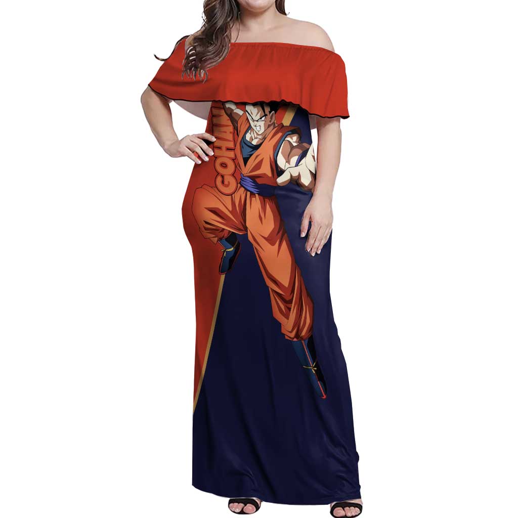 Gohan - Dragon Ball Off Shoulder Maxi Dress Anime Style