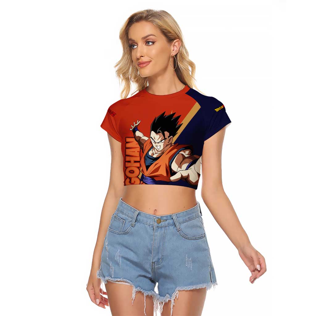 Gohan - Dragon Ball Raglan Cropped T Shirt Anime Style