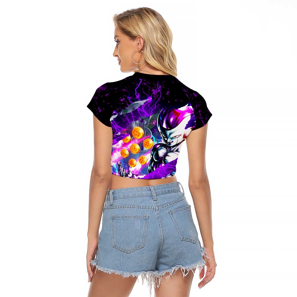 Frieza - Dragon Ball Raglan Cropped T Shirt Anime Style